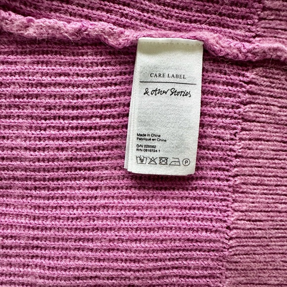 & Other Stories Women's Cropped Cardigan in pretty violet colour - Picture 7 of 9
